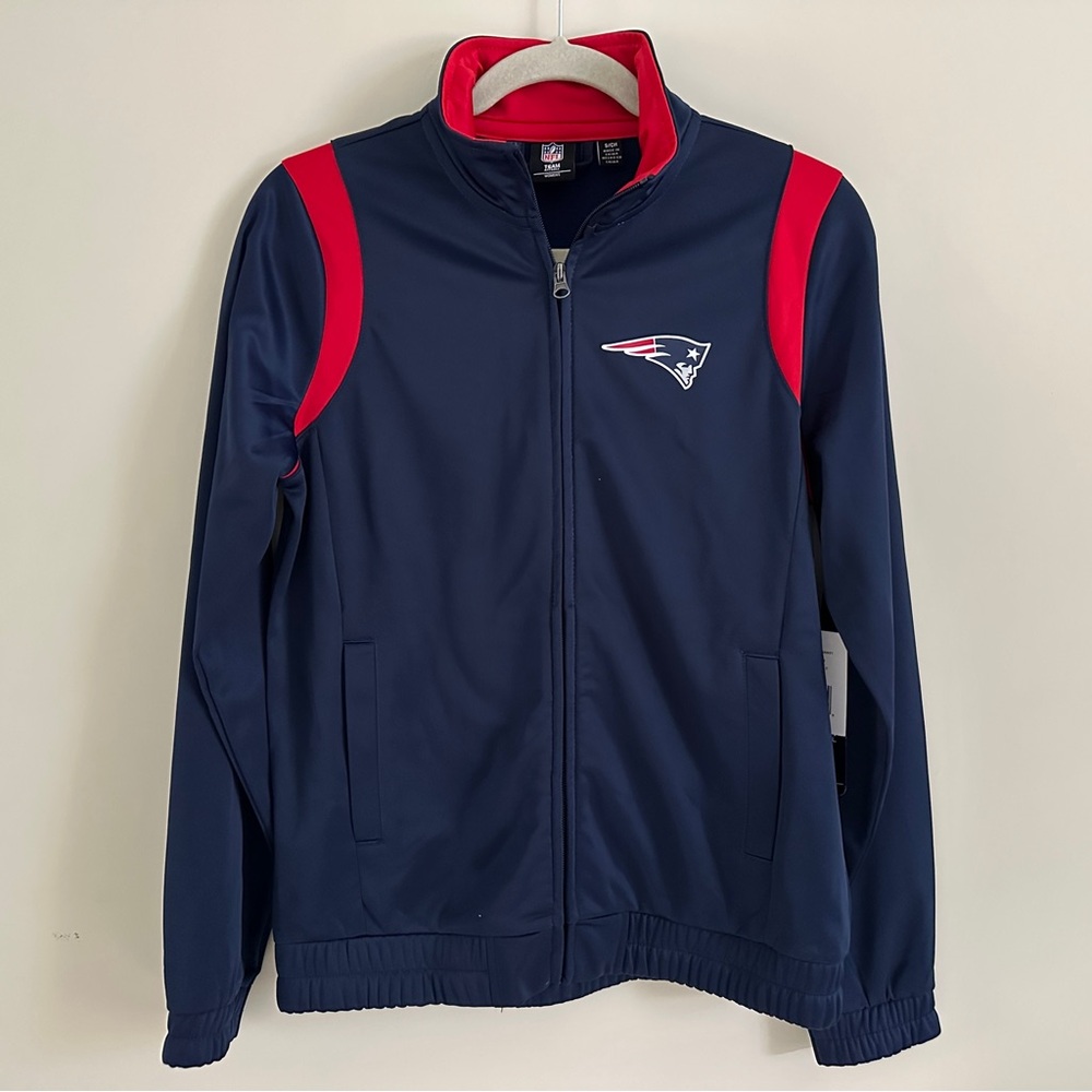 NFL Team Women's Navy Jacket with Red Accents and Team Logo